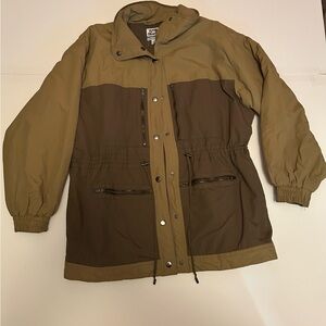 Olive Green Two-Tone Women's Jacket